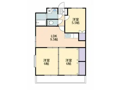 ピュアハウス樹(3LDK/3階)の間取り写真