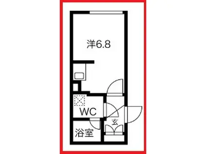 ルーデンス王子(ワンルーム/5階)の間取り写真