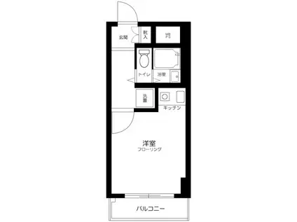 ライオンズマンション明石町(ワンルーム/4階)の間取り写真