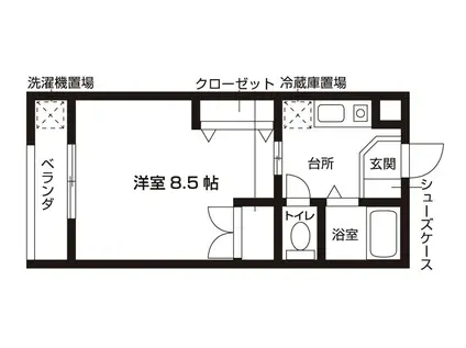 アーク習志野台(1K/2階)の間取り写真