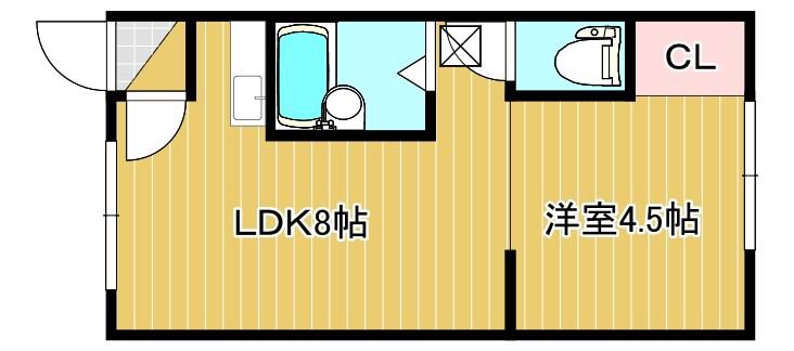 第36日研ハイツ(1LDK/2階)の間取り写真