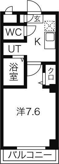 アミュズマン亀城(1K/3階)の間取り写真