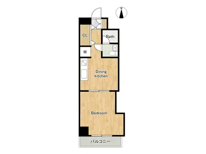 サンライズコート1(1DK/4階)の間取り写真