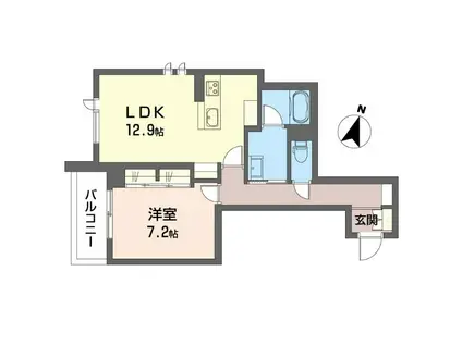 TSステージ平安町(1LDK/3階)の間取り写真