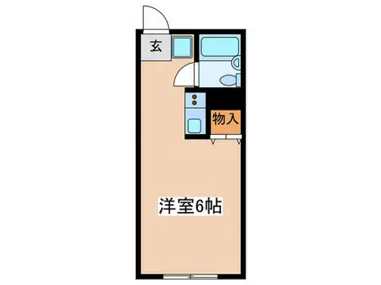 ジュネスハイム(ワンルーム/2階)の間取り写真