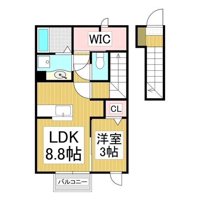 ARGENTO(1LDK/2階)の間取り写真