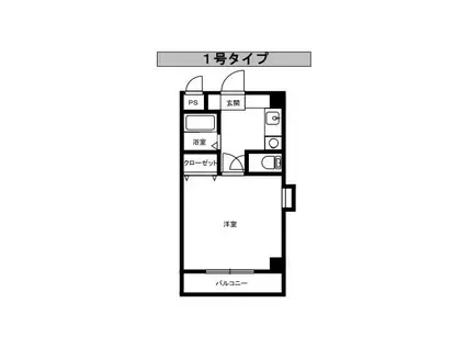 ギャラン北方(1K/2階)の間取り写真