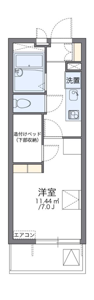 レオパレスSTEP(1K/3階)の間取り写真