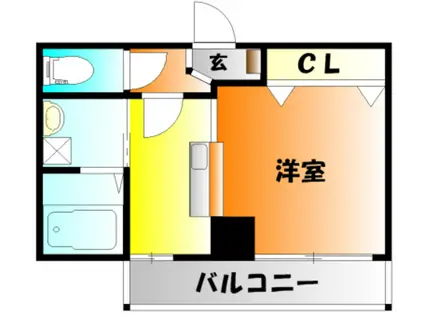 サンフォートマンション(1K/2階)の間取り写真