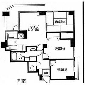 ロワール末長台(3LDK/5階)の間取り写真
