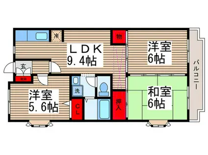 グレースビル(3LDK/2階)の間取り写真