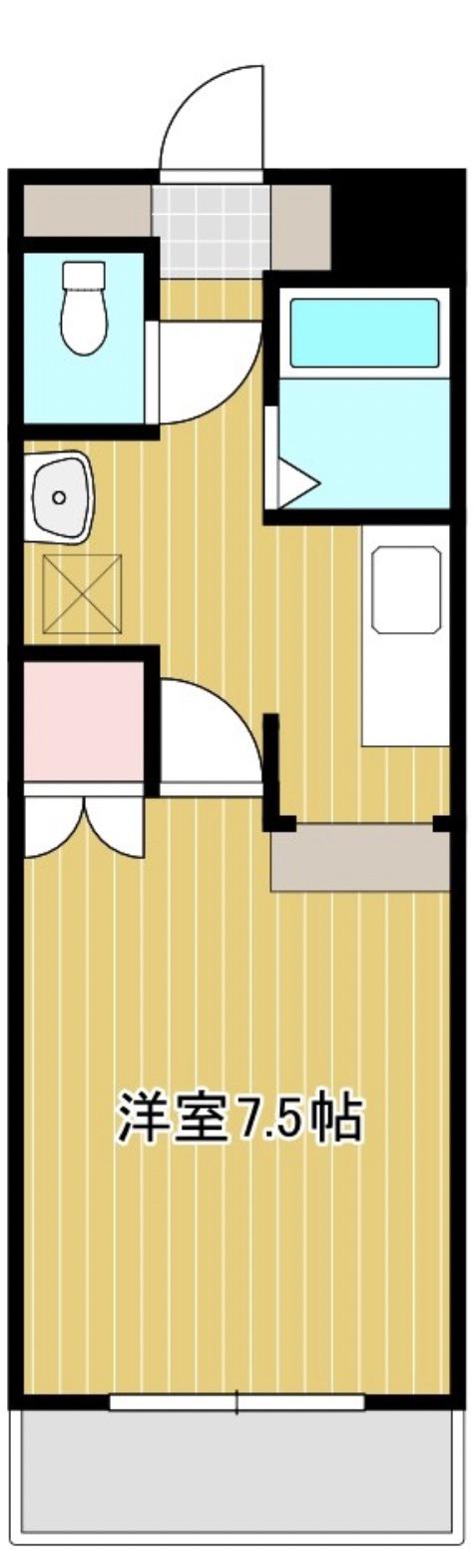 パルコート佐藤(1K/2階)の間取り写真