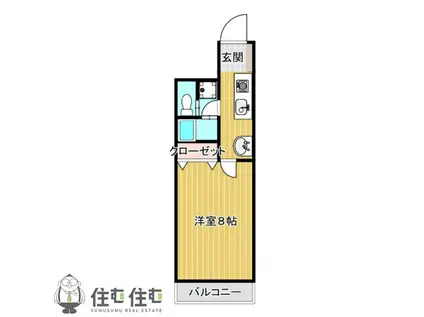 メゾンプティオラージュ(1K/1階)の間取り写真