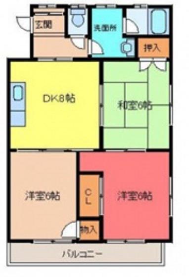 光洋マンション(3DK/2階)の間取り写真
