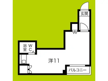 ヒューマンビレッジ(ワンルーム/7階)の間取り写真