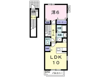 ファースト アベニュー(1LDK/2階)の間取り写真