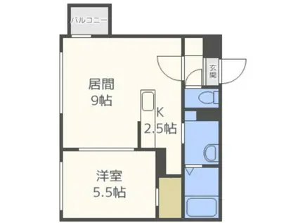 ジェラート(1LDK/3階)の間取り写真