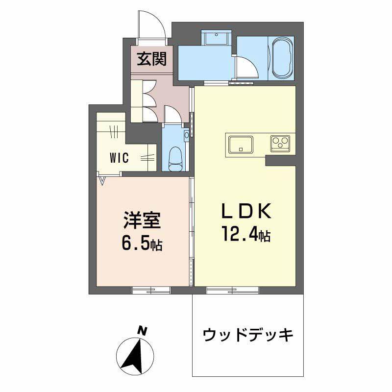 エバンジェリスト(1LDK/1階)の間取り写真