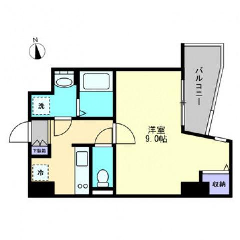 S-FORT高松中野町(1K/9階)の間取り写真