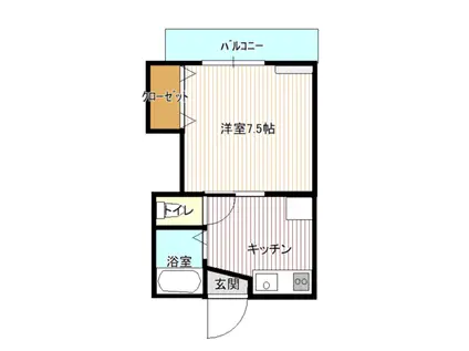 エストワン本町(1K/1階)の間取り写真