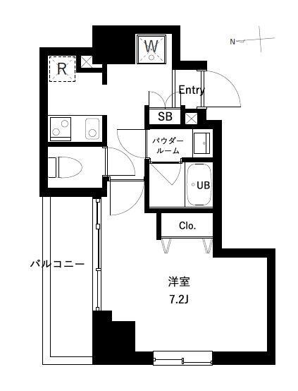 アーバンパーク綾瀬III(1K/8階)の間取り写真