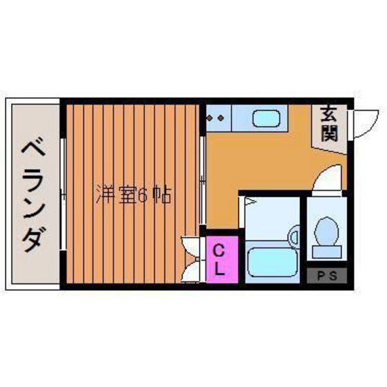 ライブコープ津島(1K/1階)の間取り写真