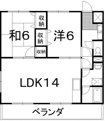 DOマンションB(2LDK/1階)の間取り写真
