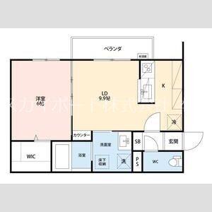 CASA IN COLLINA(1LDK/3階)の間取り写真