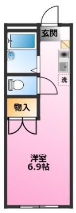 レオパレスANNEX新川崎(ワンルーム/2階)の間取り写真