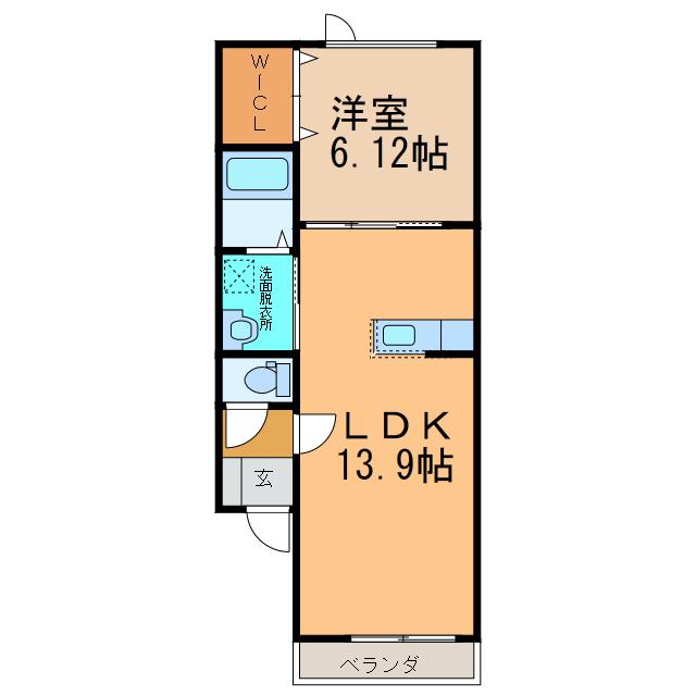 MY HOUSE GOOD RIVERIII(1LDK/3階)の間取り写真