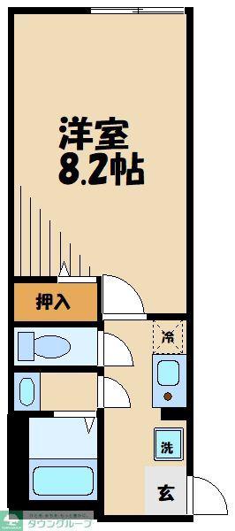 カインドネス八王子中央B棟(1K/3階)の間取り写真