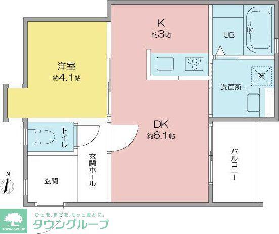 VILLA桜山(1LDK/1階)の間取り写真