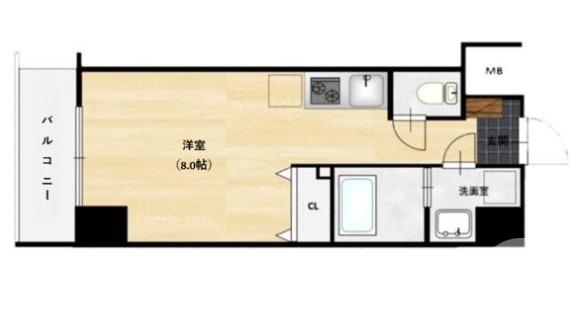ルミノーサ堺(ワンルーム/1階)の間取り写真