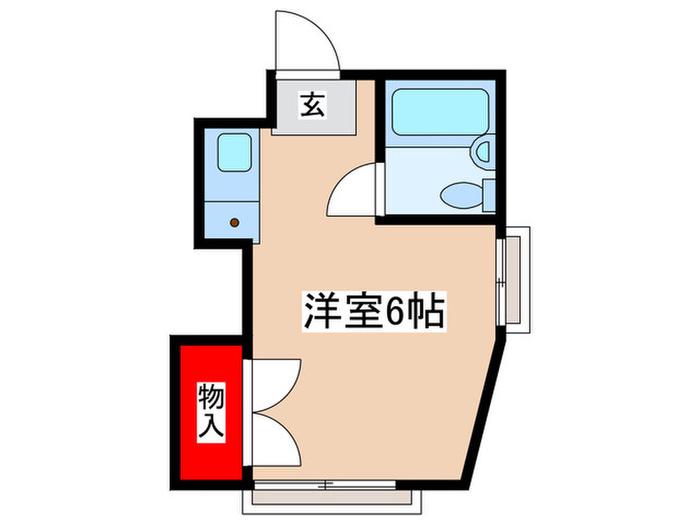 エンゼルハイム(ワンルーム/1階)の間取り写真