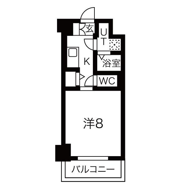 レジデンス三宮東グルーブ(1K/5階)の間取り写真