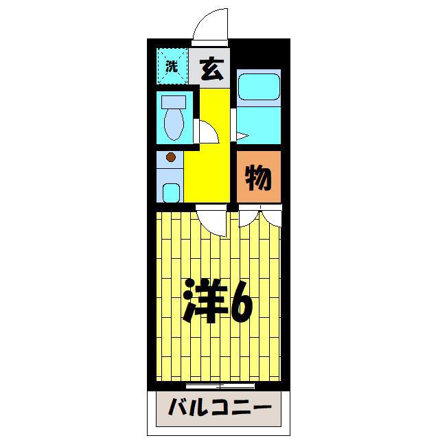 アルムコーポ2号館(1K/3階)の間取り写真
