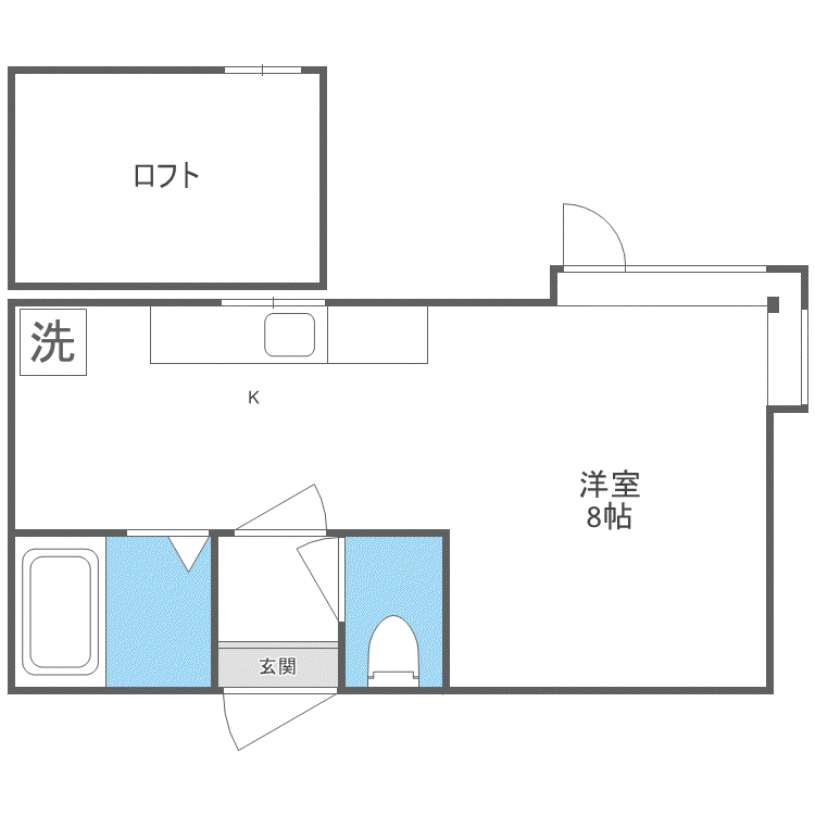 ライフステージ学園南I(ワンルーム/3階)の間取り写真