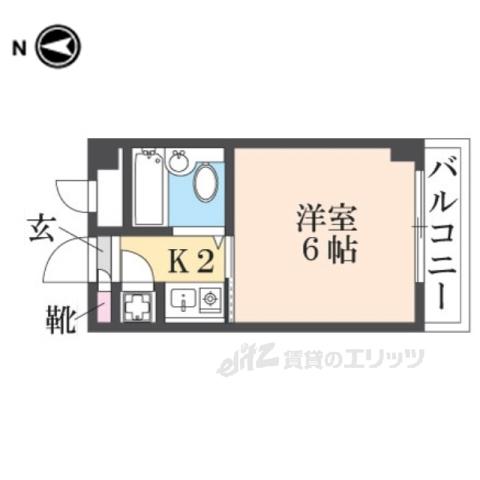 マンションヒラコウパートI(1K/5階)の間取り写真