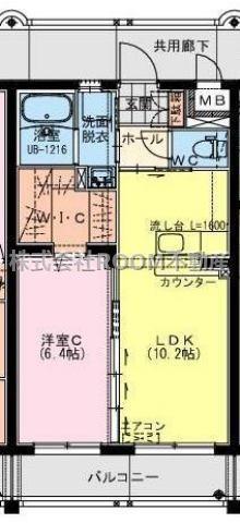 T・ONE(1LDK/3階)の間取り写真