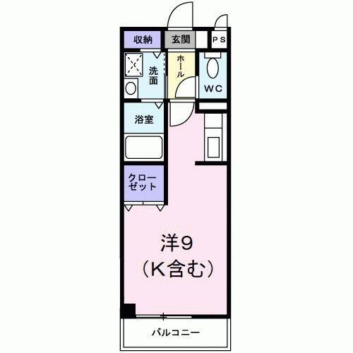ジュネス3(ワンルーム/3階)の間取り写真