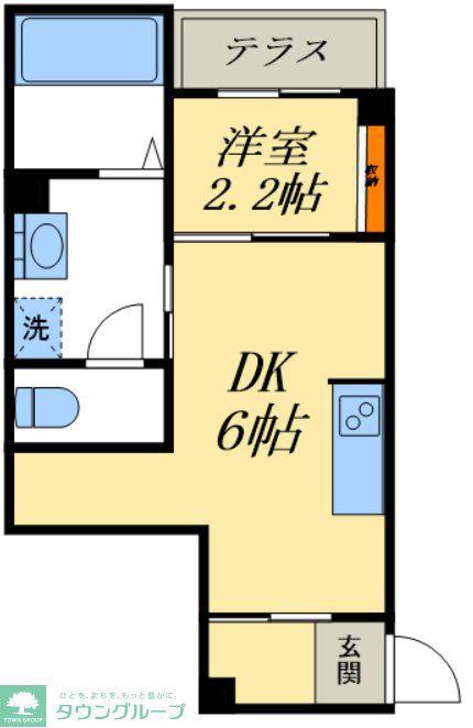 コンフォール川口(1DK/1階)の間取り写真