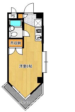ルシール3(ワンルーム/2階)の間取り写真