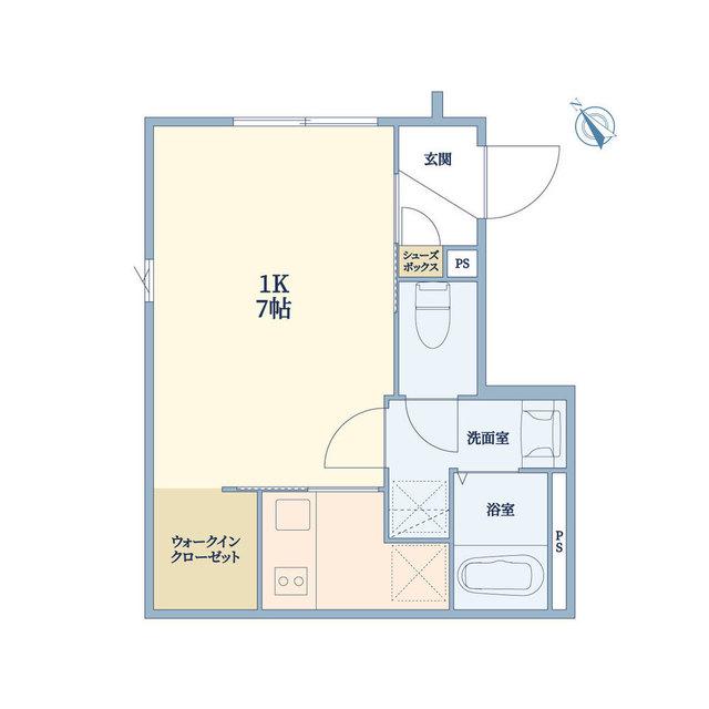 J-ARC武蔵小山II(1K/1階)の間取り写真