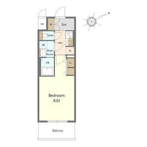 S-RESIDENCE四日市市堀木AMANTE FR・家具(1K/3階)の間取り写真