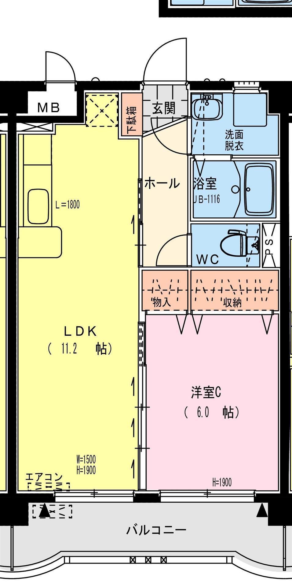 エクセルコート・I(1LDK/2階)の間取り写真