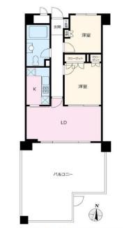 朝日目黒マンション(2LDK/4階)の間取り写真