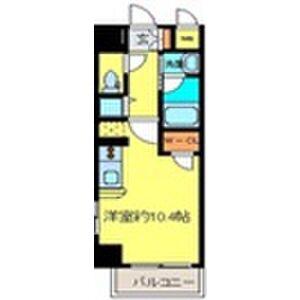 プラウドフラット河原町(ワンルーム/1階)の間取り写真