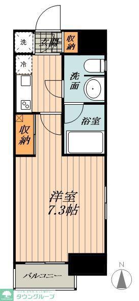 ライブコート泉(1K/7階)の間取り写真