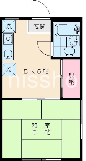 フォルム高円寺(1DK/2階)の間取り写真