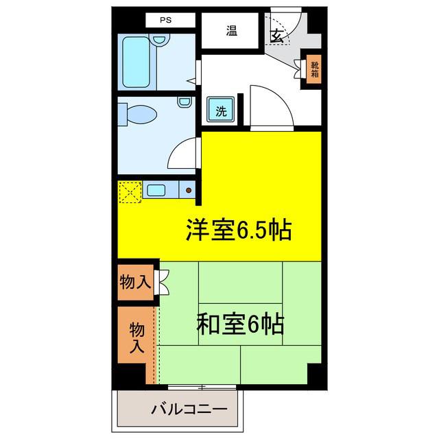 ステイツコア田町(ワンルーム/4階)の間取り写真